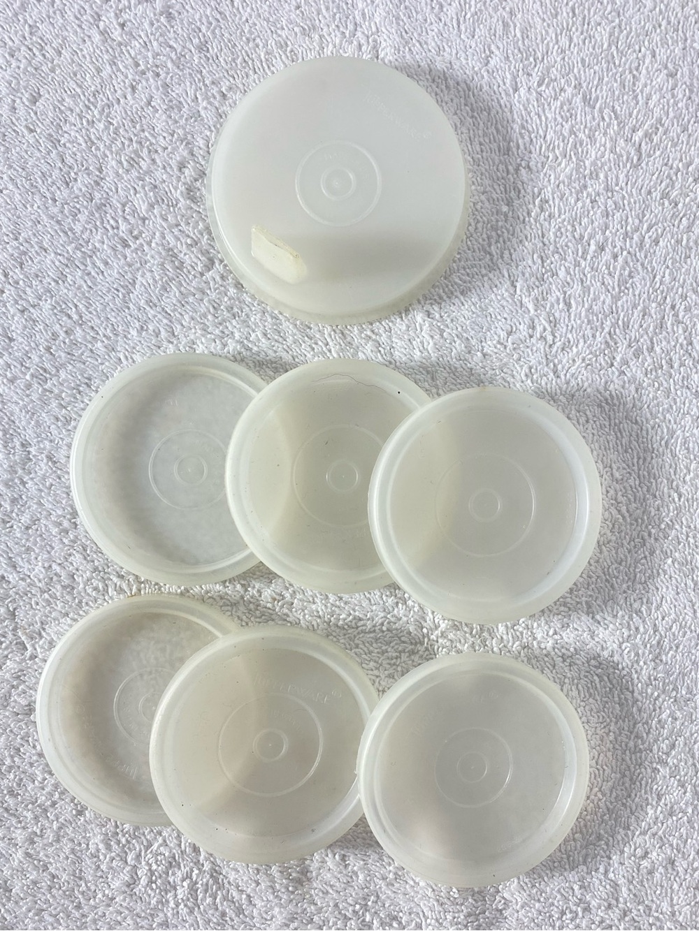Vintage Tupperware Replacement Lids Lot 7 Pcs